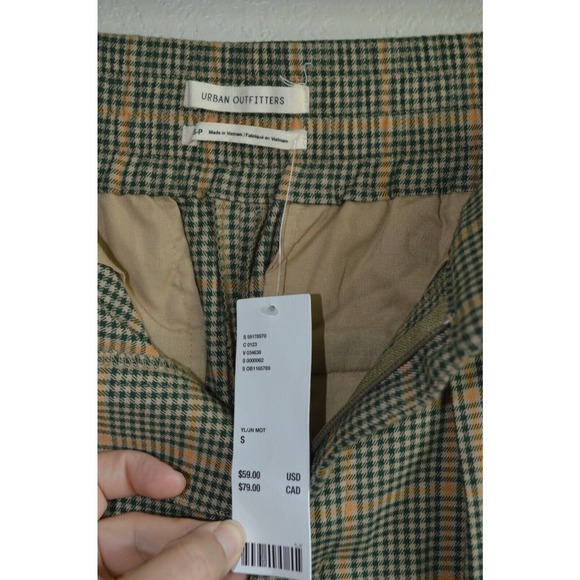 Urban Outfitters Paige‎ Pants Size S Plaid High Waist Pleated Cropped Trouser - Picture 5 of 13